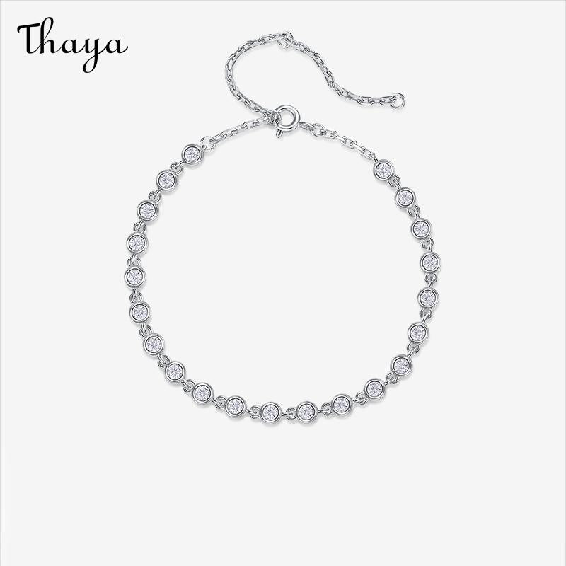 Thaya S925 Silver Moissanite Rubik's Cube Bracelet