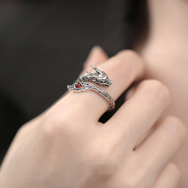 Thaya Lux 925 Sterling Silver Dragon Tail Ring