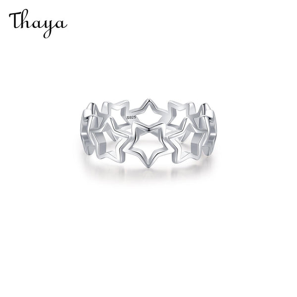 Thaya 925 Silberring mit Sternausschnitt