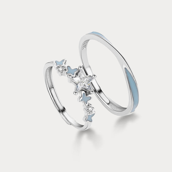 Thaya S925 Silver Luminous Star Butterfly Ring