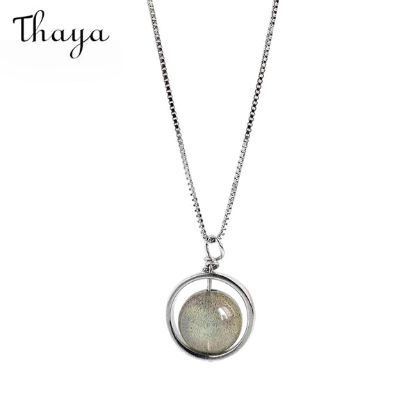 Thaya 925 Silver  Natural Moonstone Necklace