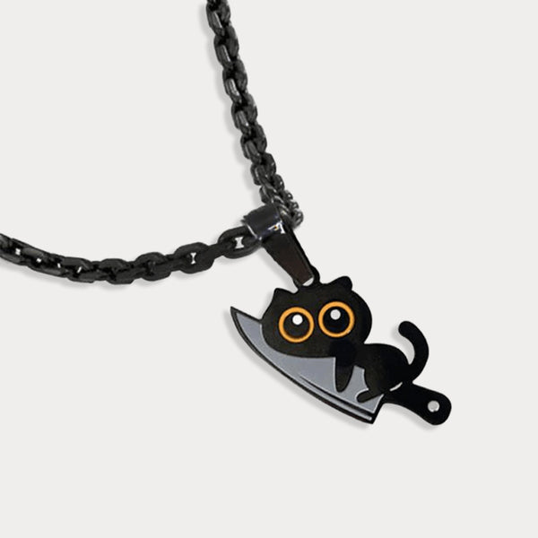 Thaya Cat on Knife Necklace