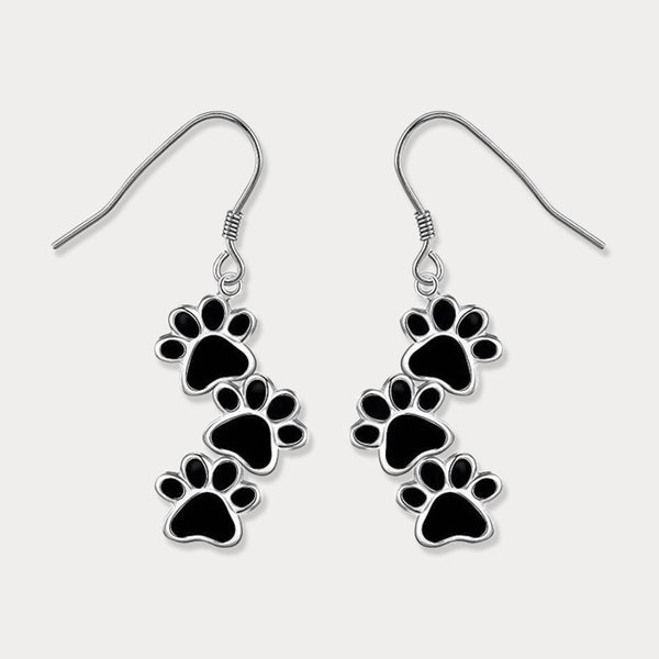 Thaya Pet Cat Claw Print Earrings