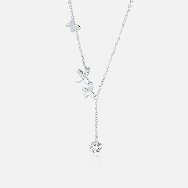 Thaya 999 Silber Schmetterlingstraum Quastenhalskette
