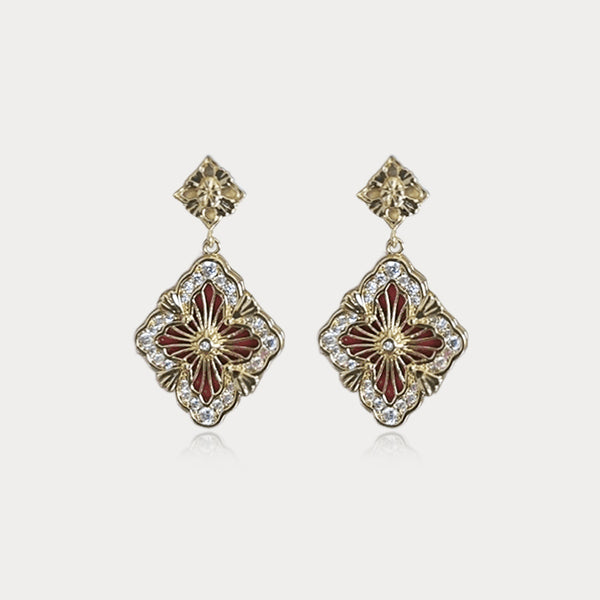 Thaya  Vintage Double-Sided Exquisite Hollow Earrings