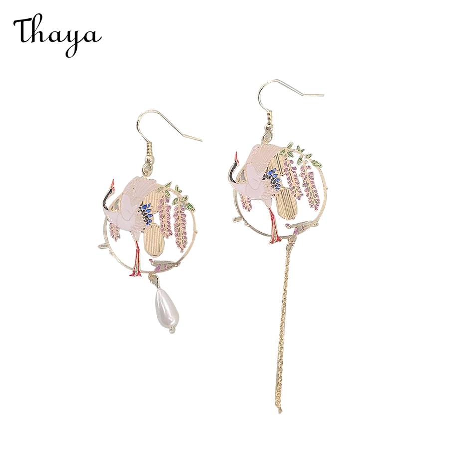 Thaya emaillierte Quastenohrringe