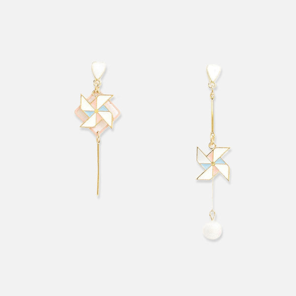 Thaya Asymmetric Windmill Earrings