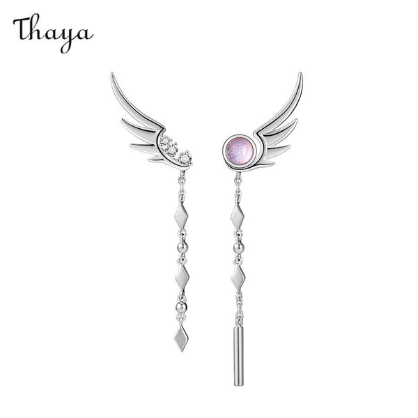 Boucles d'oreilles plumes pendantes Thaya