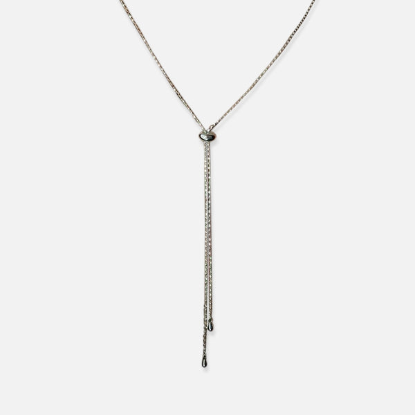 Thaya 925 Silver Flowing Tassel Necklace