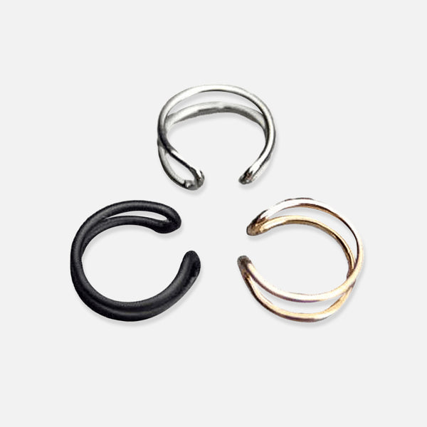 Boucles d'oreilles géométriques Thaya Dark Line
