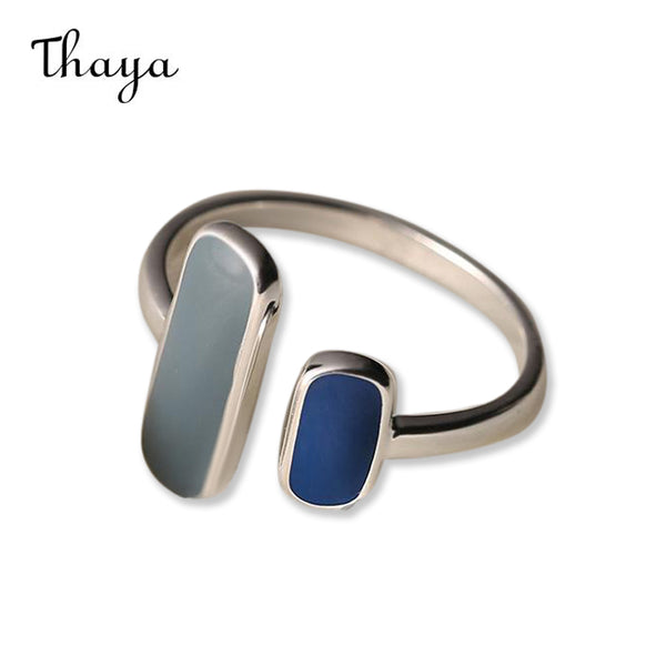 Thaya 925 Silver Two Tone Oil Drip Ring