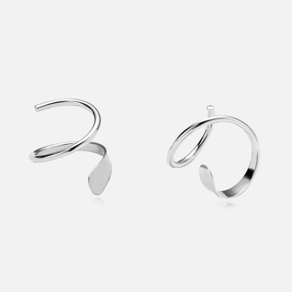 Thaya 925 Silver Multi-Circle Curve Earrings