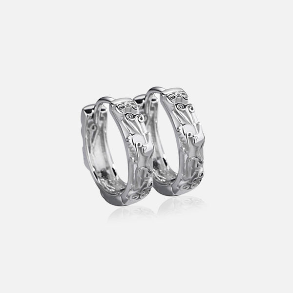 Thaya 925 Silver Ancient Pixiu Earrings