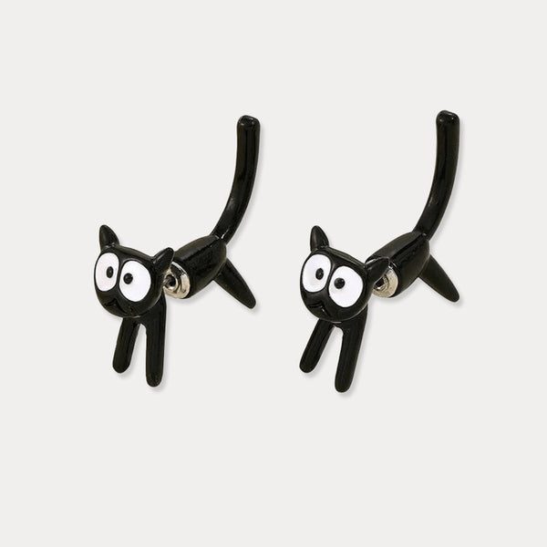 Thaya Boucles d'oreilles percées chaton mignon