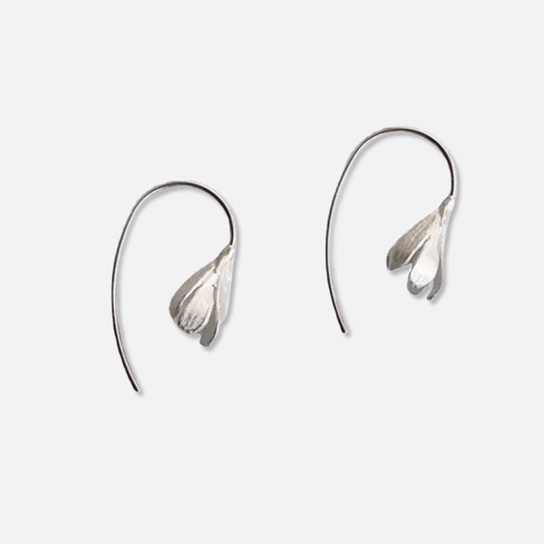 Thaya 925 Silver Flower Ear Hook Earrings