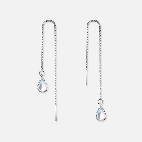 Boucles d'oreilles pendantes en pierre de lune Thaya
