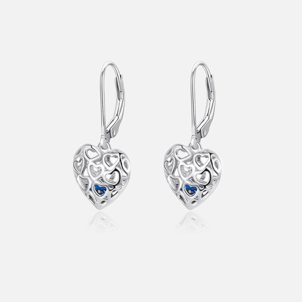 Thaya 925 Silver Hollow Heart  Earrings