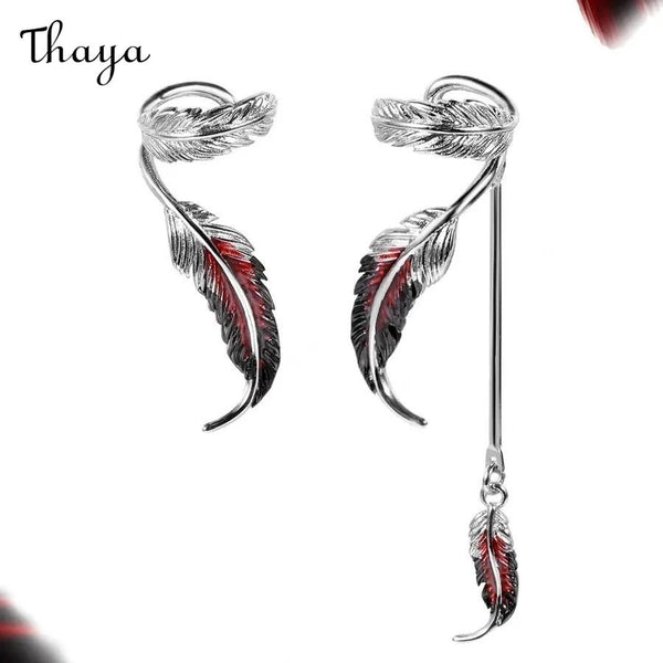 Thaya  Feather  Tassel Ear Cuff Earring