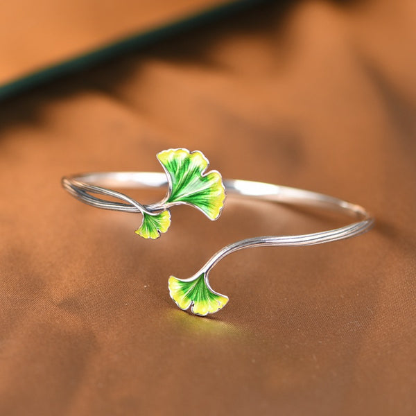 Thaya S925 Silver Ginkgo Leaf Jewelry Set