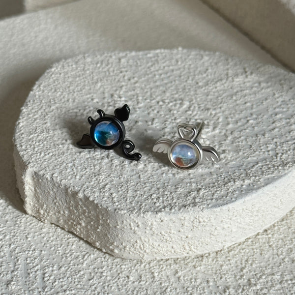 Thaya's Angelic and Demonic Stud Earrings