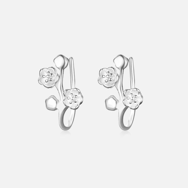 Thaya 999 Silver Plum Earrings