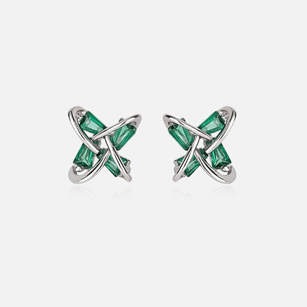 Thaya 999 Silver Vintage Green Windmill Earrings
