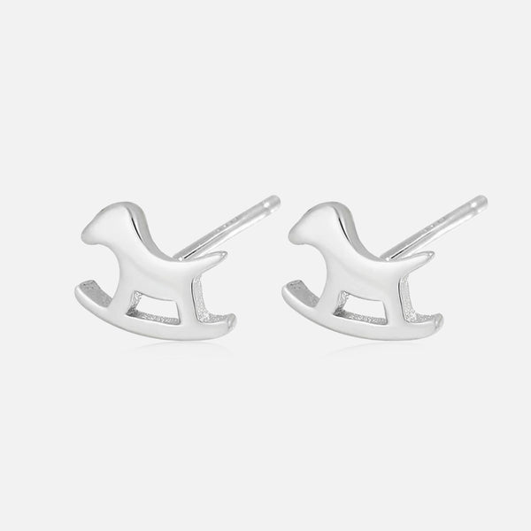 Thaya 925 Silver Simple Trojan Stud Earrings