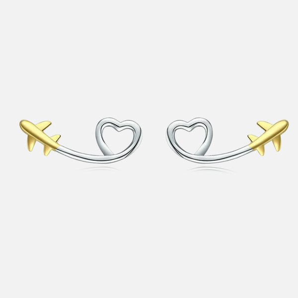 Thaya 925 Silver Stylish Aircraft Earrings