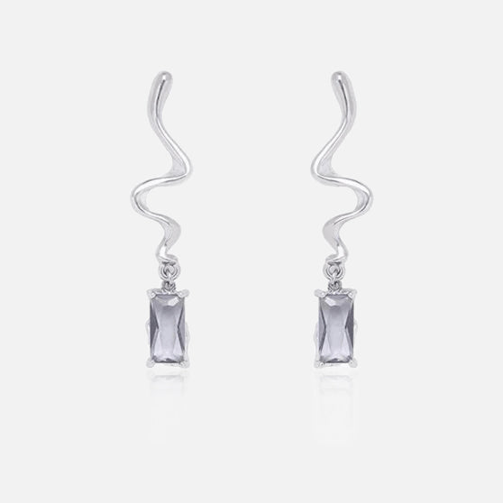 Thaya Contemporary Glass Square Earrings
