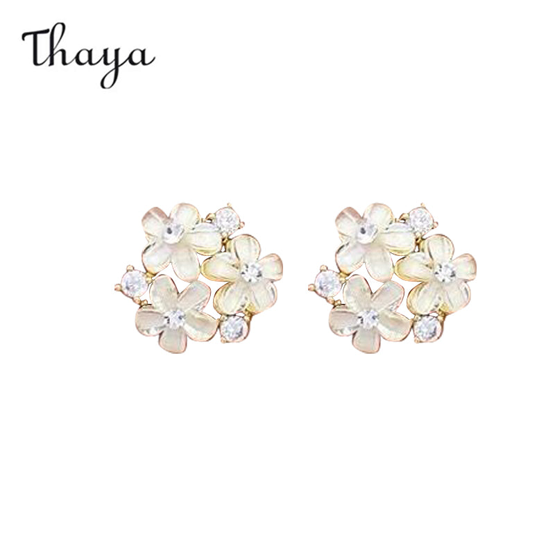 Boucles d'oreilles en grappe de fleurs de Thaya