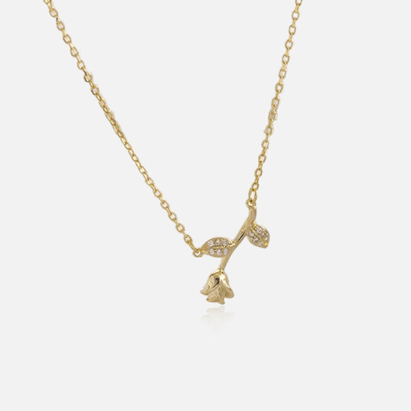 Thaya 925 Silver Rose Necklace
