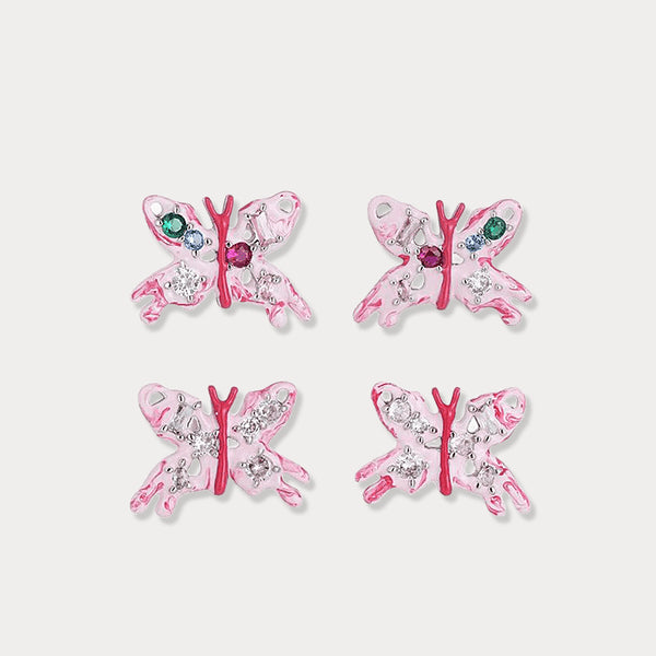 Thaya Sweet Pink Butterfly Earrings