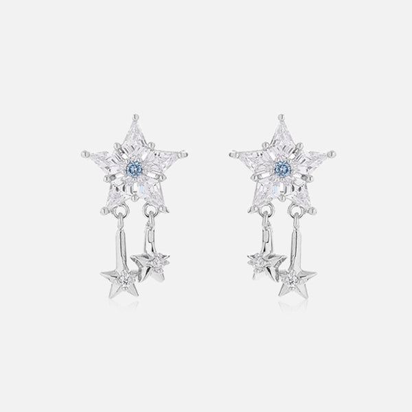 Thaya Elegant Sparkling Star Earrings