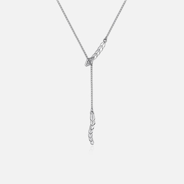 Thaya 925 Silver Elegant Snake Zodiac Necklace