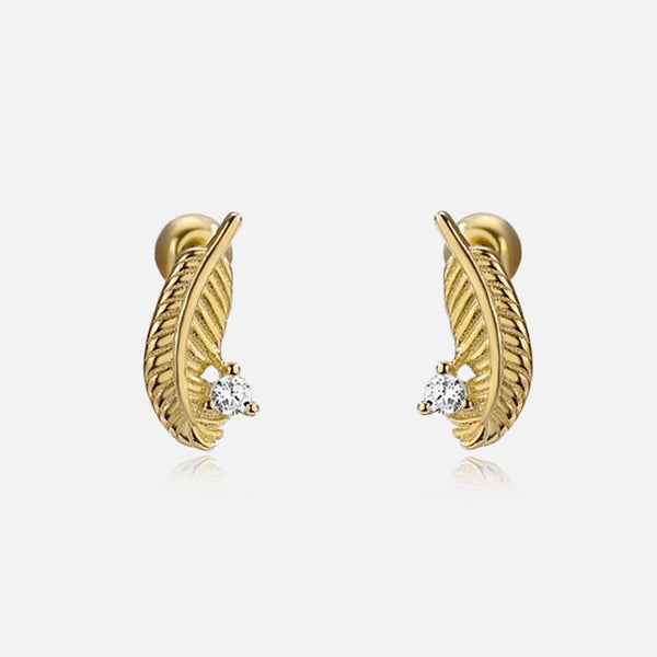 Thaya 925 Silver Ethereal Plumage Earrings