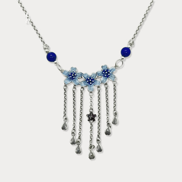 Thaya Retro Enamel 3 Flowers Necklace