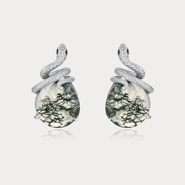 Thaya S925 Silver Snake Drop Earrings