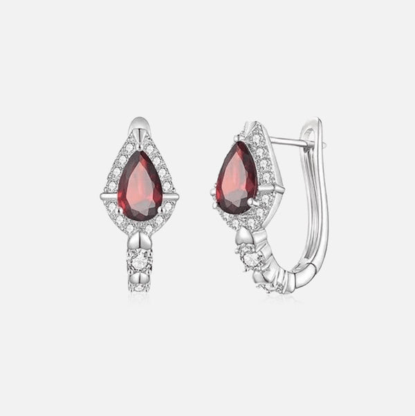 Thaya 925 Silver Vermilion Snake Charm Earrings