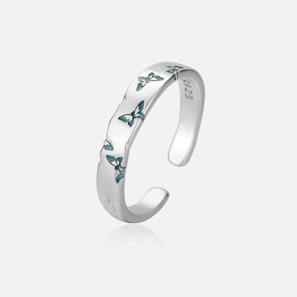 Thaya 925 Silber Matt Schmetterling Ring