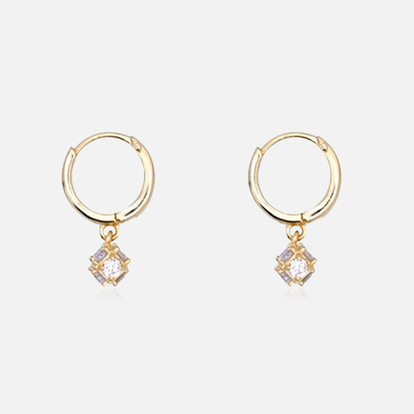 Thaya 925 Silver Glitter Ball S925 silver plated 14K gold earringGold Plated Earrings
