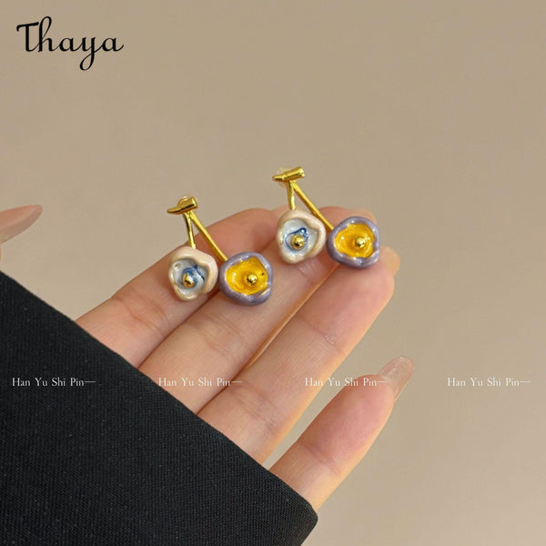 Thaya Floral Drop Earrings