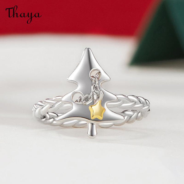 Thaya S925 Silver Christmas Tree Ring