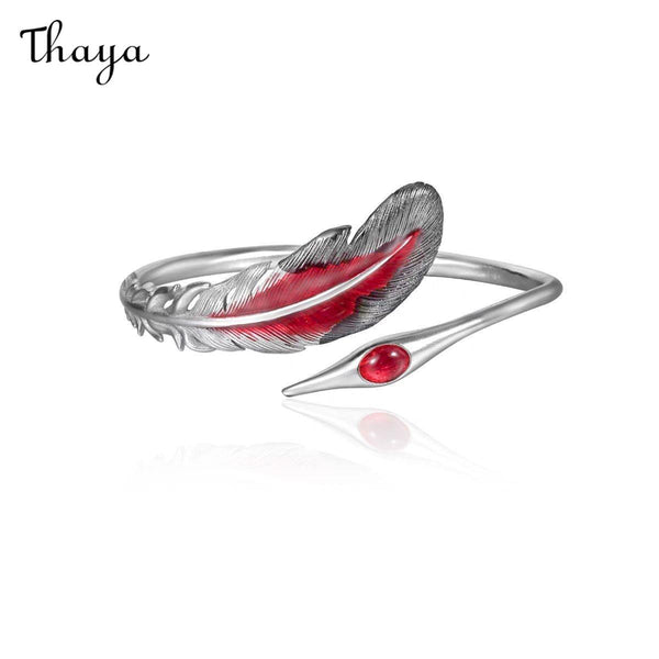 Thaya Cool Feather Bracelet & Ring