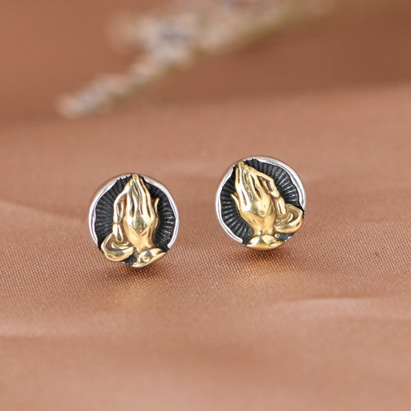 Thaya S925 Silver Praying Hands Earrings