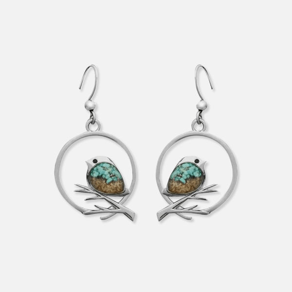 Thaya Bird Gemstone Earrings