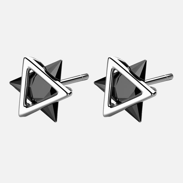Thaya Stylish Sparkling Triad Earrings