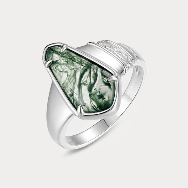 Thaya Moss Agate Ring