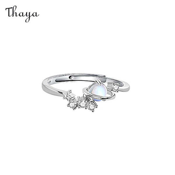 Thaya 925 Silver Fantasy Planet Moonstone Ring