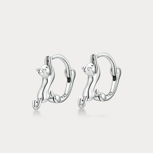 Thaya Kitties Cats Hoop Earrings