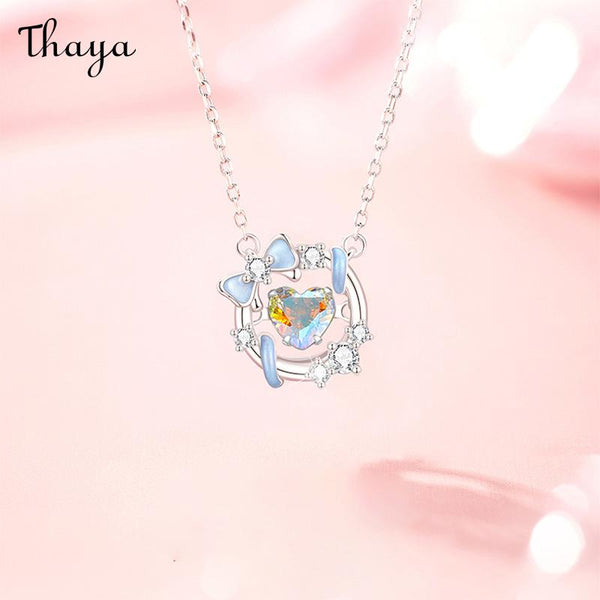 Thaya S925 Silver Luminous Heartbeat Necklace
